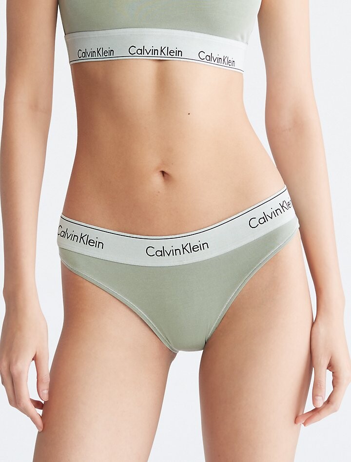 

Бикини Modern Cotton Naturals с минеральной краской Calvin Klein, зеленый