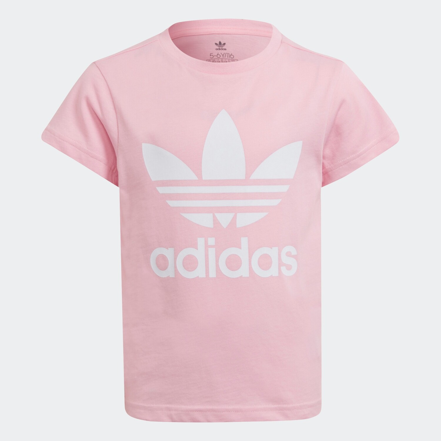 

Футболка Adidas Adicolor Trefoil Originals, розовый/белый