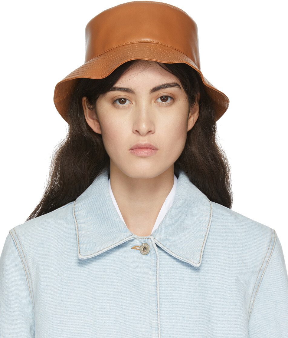 

Светло-коричневая кожаная панама Fisherman Loewe