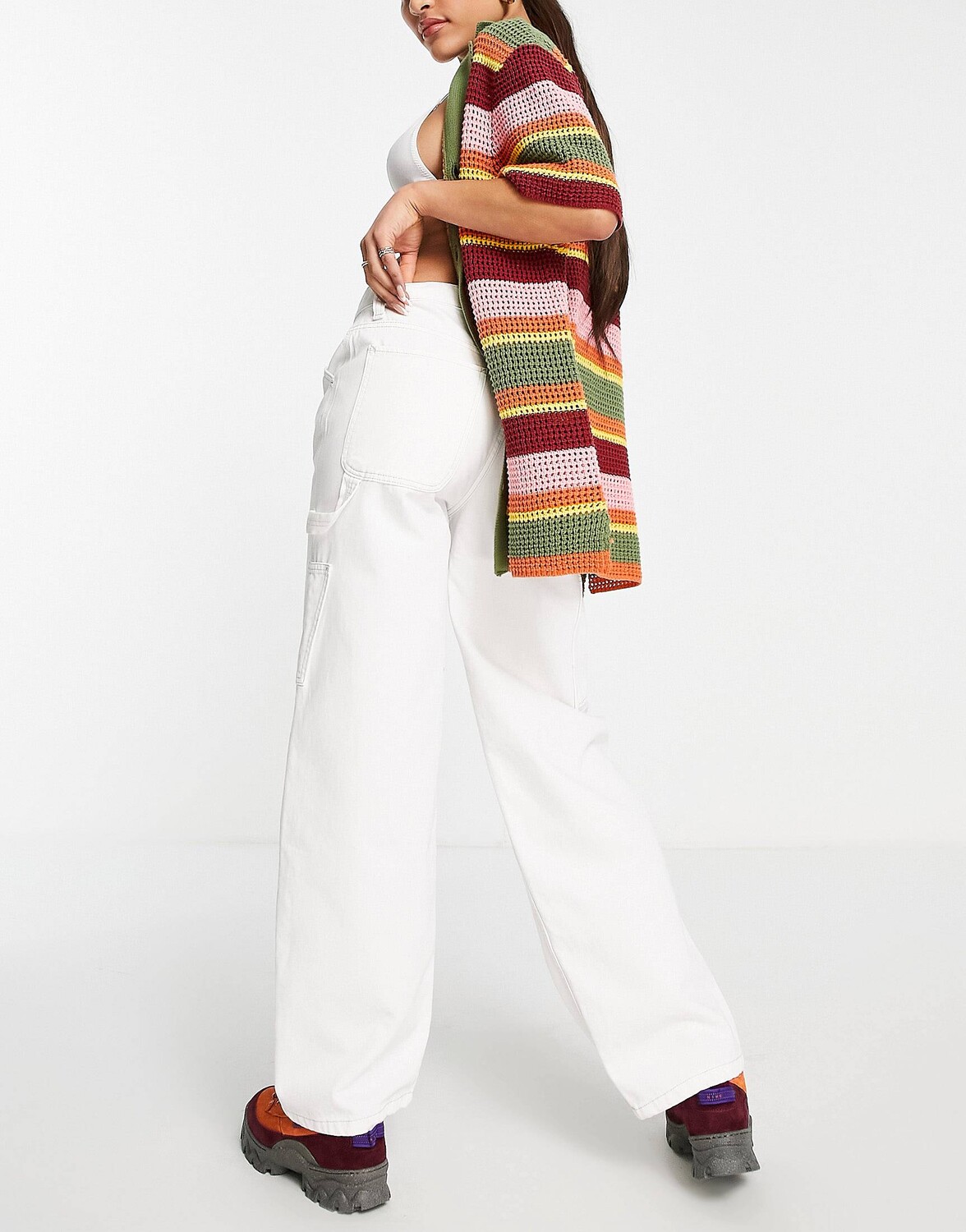 

Белые джинсы оверсайз ASOS DESIGN