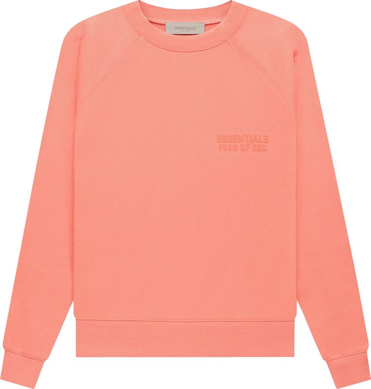 Толстовка Fear of God Essentials Crewneck 'Coral', оранжевый - фото