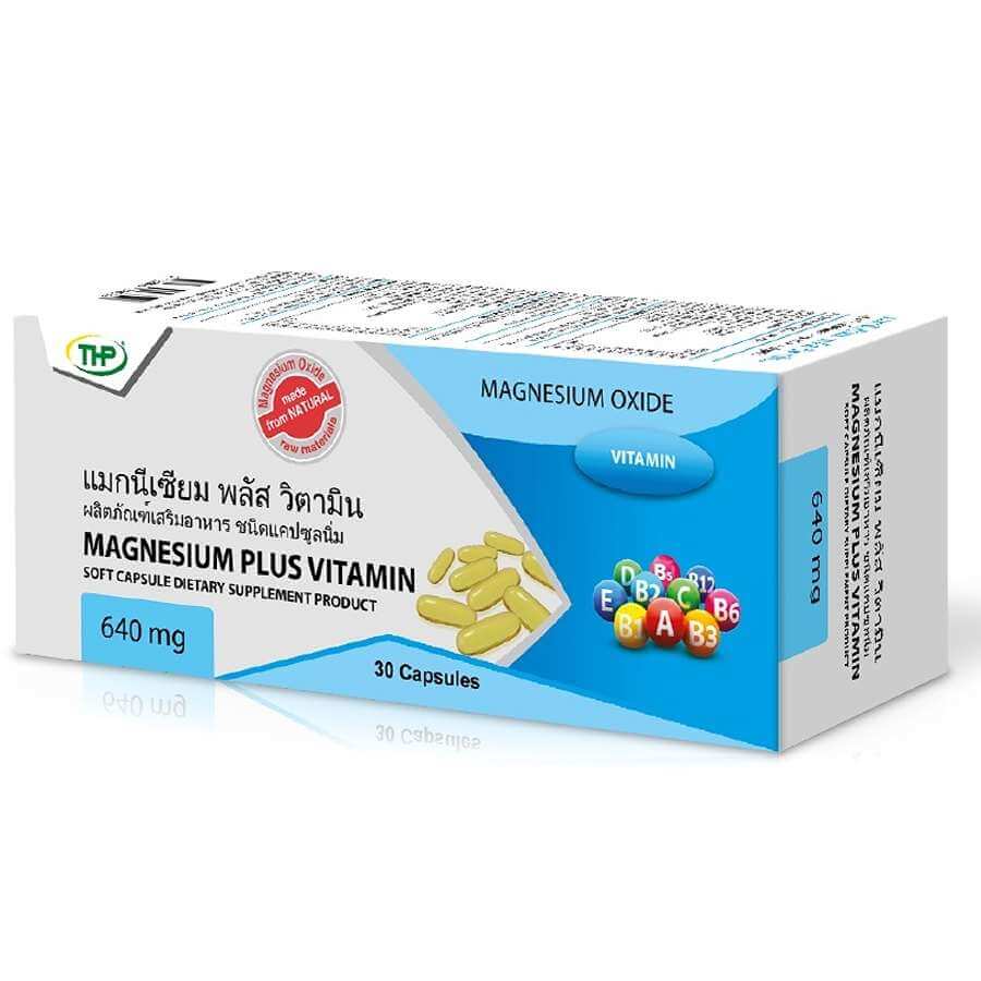 цена Магний с витаминами THP Magnesium Plus Vitamin, 30 капсул