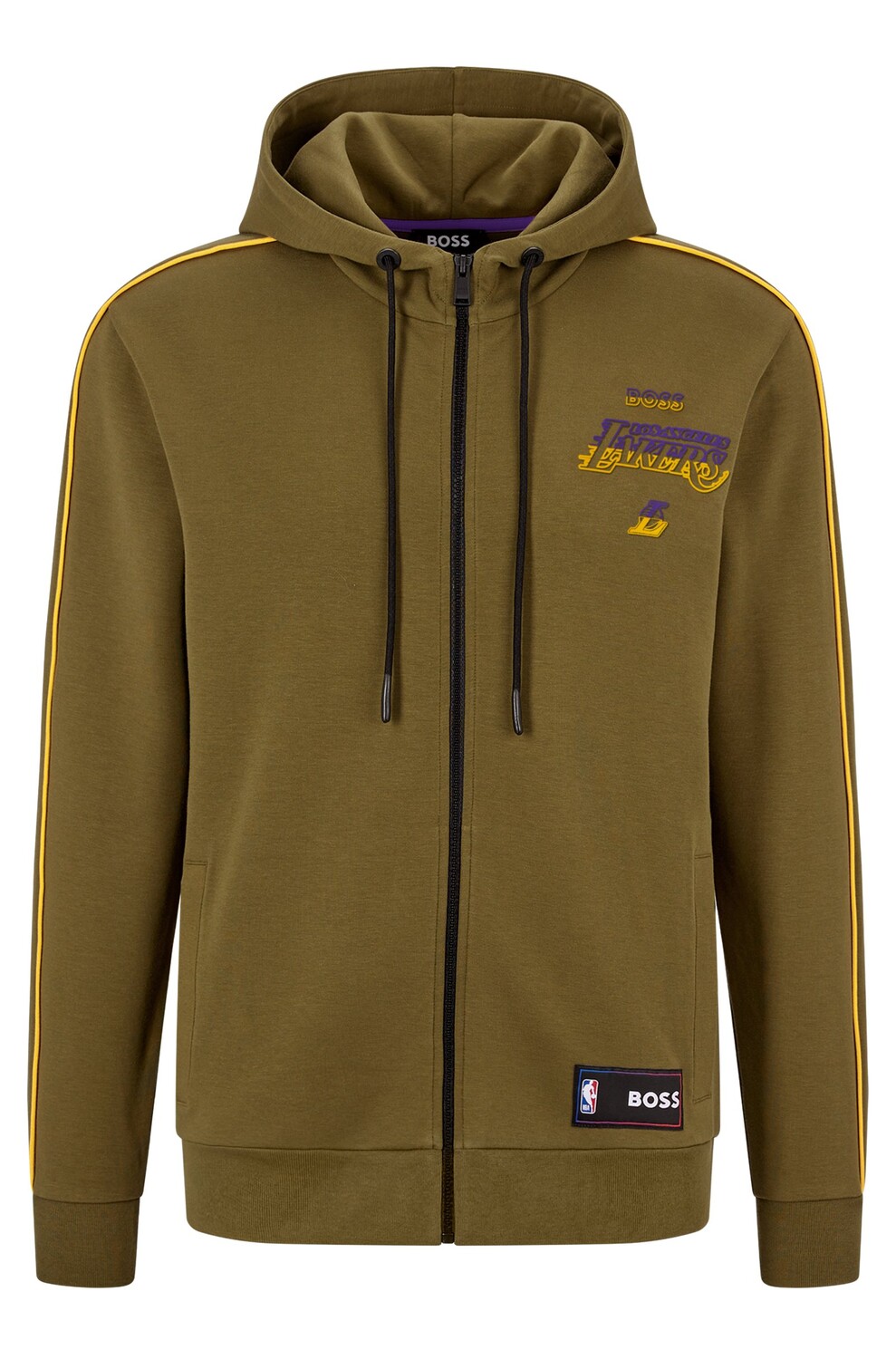 

Толстовка Boss & NBA Cotton-blend Zip-up NBA Lakers, хаки