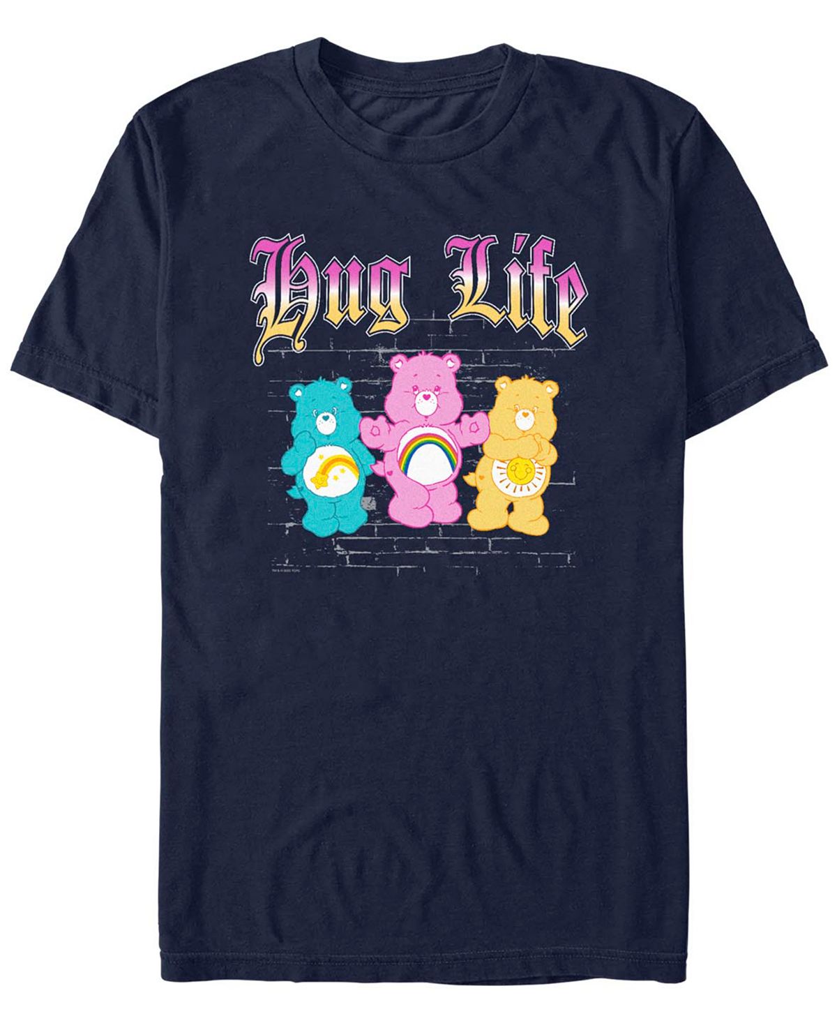 Мужская футболка с коротким рукавом care bears hug life Fifth Sun, синий