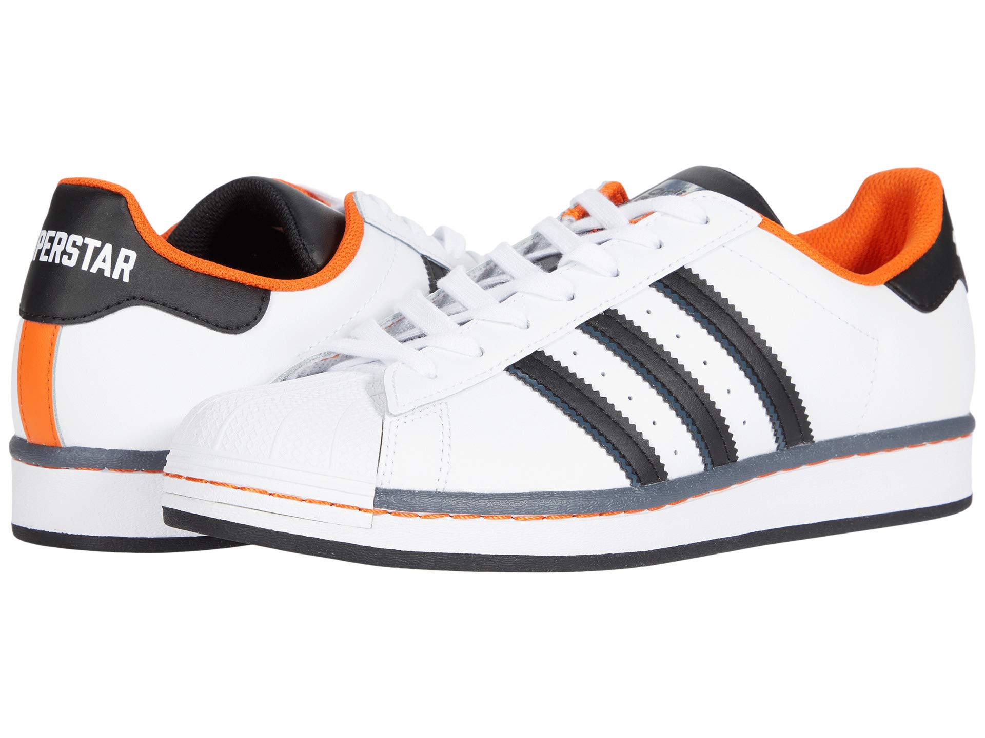 Мужские кроссовки Adidas Originals Superstar, белый/черный/оранжевый шлепанцы adilette 22 unisex adidas originals цвет orange orange core black