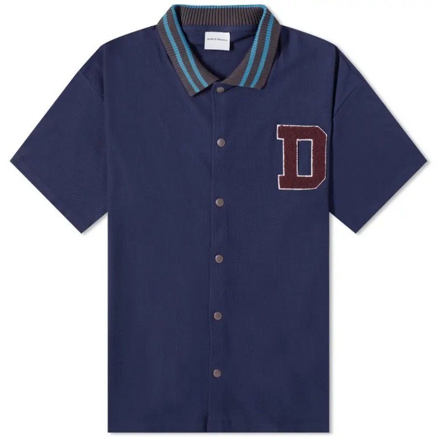 

Рубашка с коротким рукавом Drôle De Monsieur Varsity Vacation, синий/бордовый/голубой