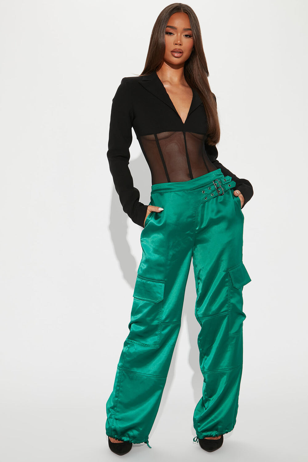 

Брюки Fashion Nova HDP29364, зеленый