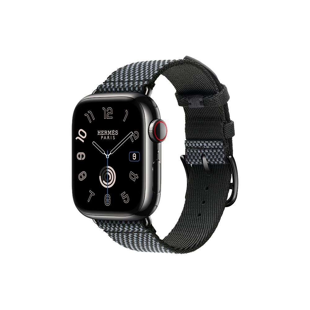 Умные часы Apple Watch Series 9 Hermes (GPS + Cellular), 41мм, Space Black  Case/Denim/Noir Toile H – купить из-за границы через сервис «CDEK.Shopping»