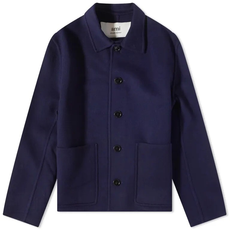 

Жакет Ami Paris Double Face Wool, темно-синий