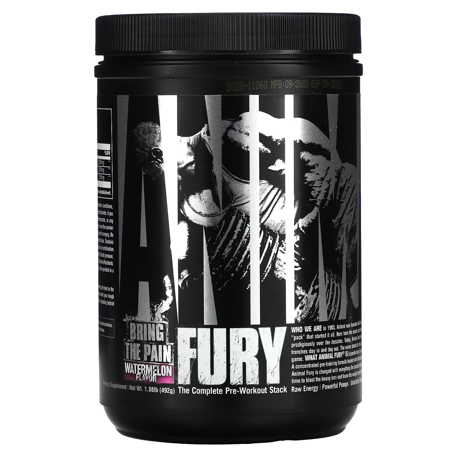 Universal Nutrition Animal Fury добавка перед тренировкой арбуз, 492 г цена и фото