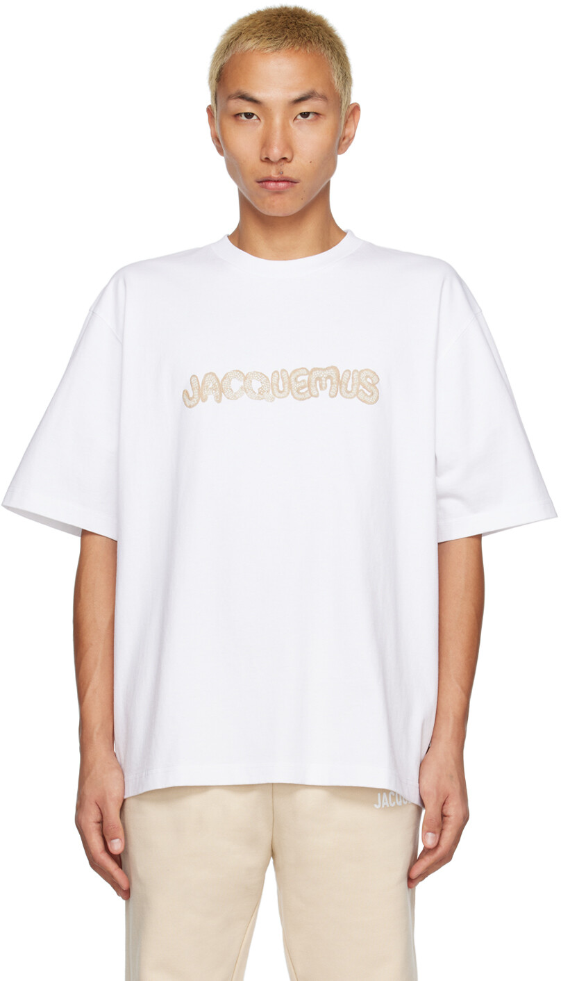 

Белая футболка 'Le T-Shirt Raphia' Jacquemus, Белый