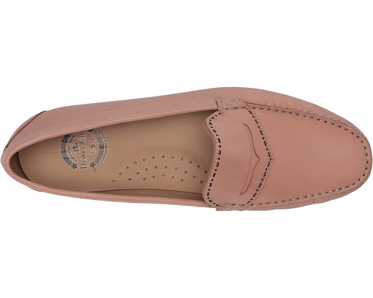 

Лоферы Women's Leather Made in Brazil Perforated Penny Detail Driver Loafer Driver Club USA, румяна наппа