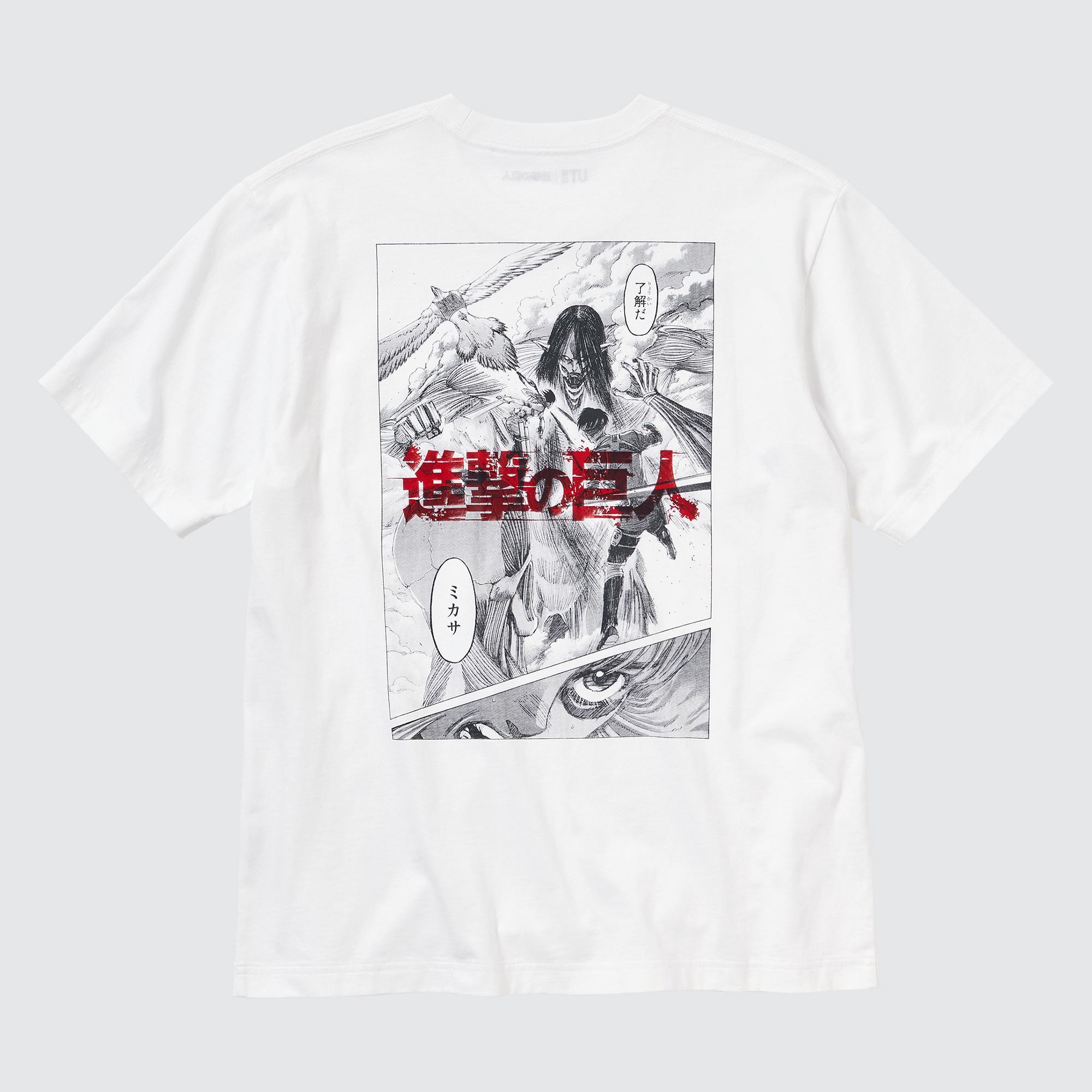 Футболка Uniqlo UT Attack on Titan (Wings of Freedom), белый – купить из-за  границы через сервис «CDEK.Shopping»