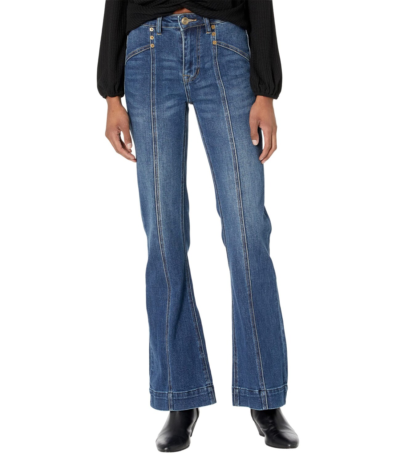 

Джинсы Rock and Roll Cowgirl, High-Rise Trousers in Medium Wash W8H2683