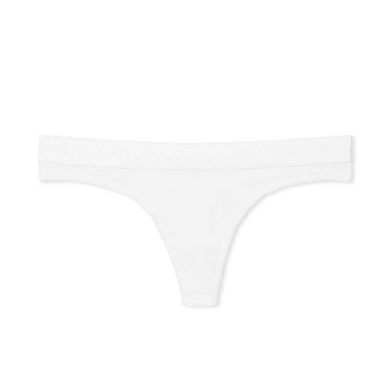 

Трусики-танга Victoria's Secret Logo Waist Pointelle, белый