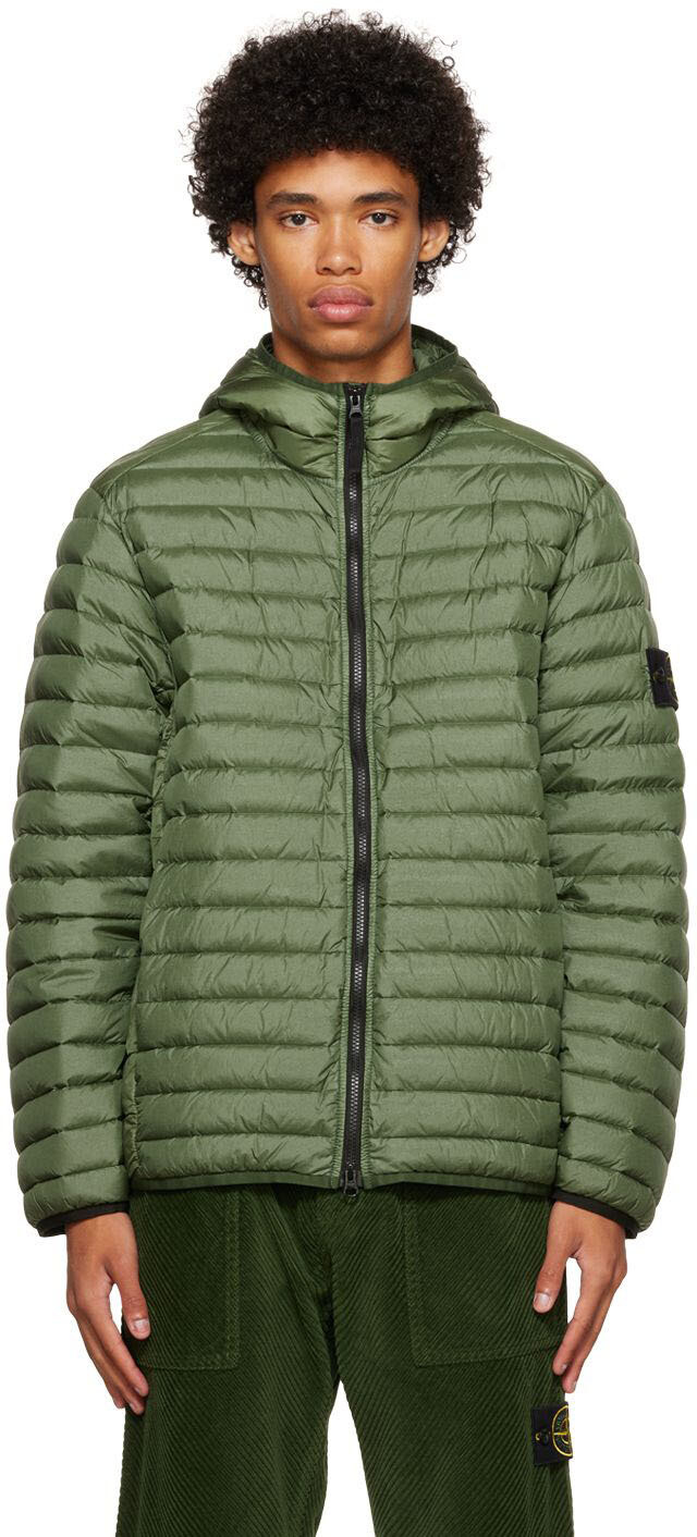 

Зеленый стеганый пуховик Stone Island