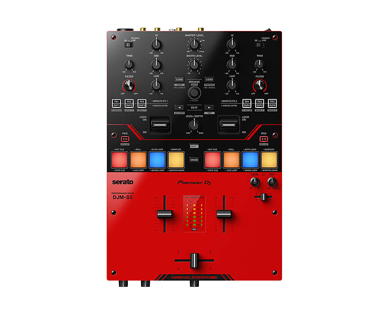 Pioneer DJ DJM-S5 2-канальный скретч-микшер Serato DJ Pro DVS с USB-C DJ DJM-S5 2-Channel Serato DJ Pro DVS Scratch Mixer w/ USB-C