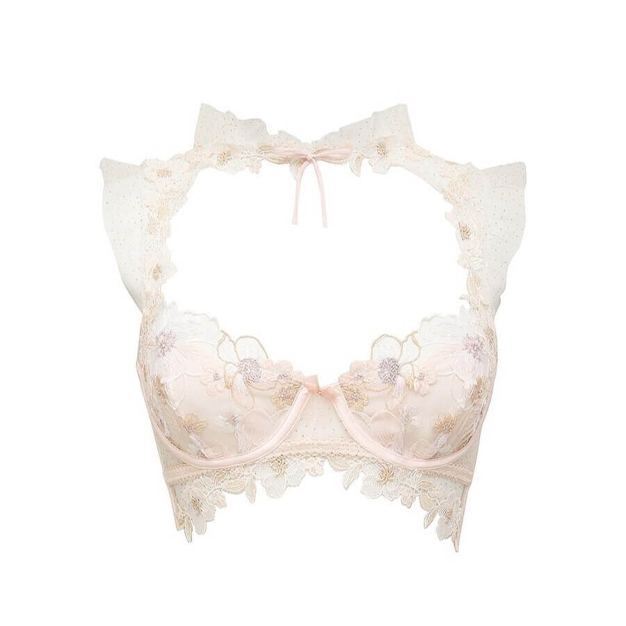 

Бюстгальтер с высоким вырезом For Love & Lemons Mae, белый
