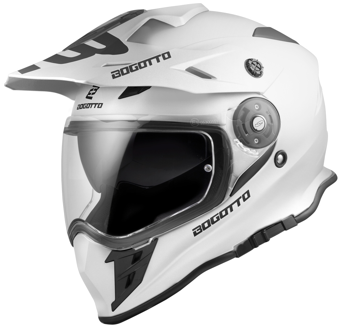 Шлем Bogotto V331 Enduro с логотипом, белый