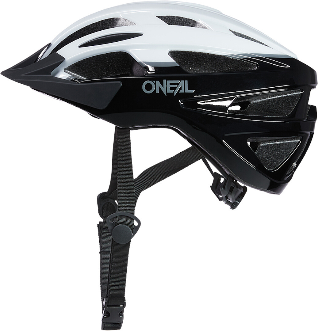 шлем oneal pike ipx stars v 22 велосипедный черный серый Шлем Oneal Outcast Split V.22 велосипедный, черный/белый