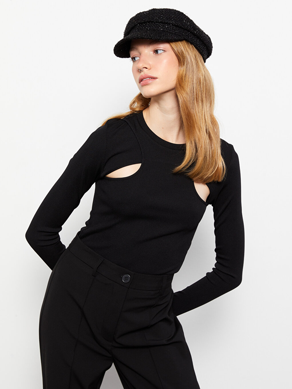 Простая женская футболка с круглым вырезом и длинными рукавами XSIDE, новый черный простая женская футболка с круглым вырезом и длинными рукавами 14 18 черный