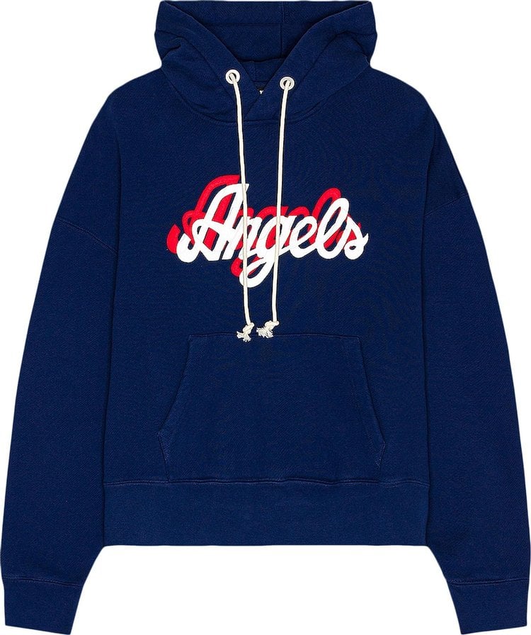 Худи Palm Angels Angels Hoody 'Navy Blue/White', синий - фото