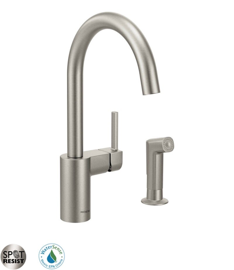 

Кухонный кран Moen 7165 Align с одной ручкой, серый