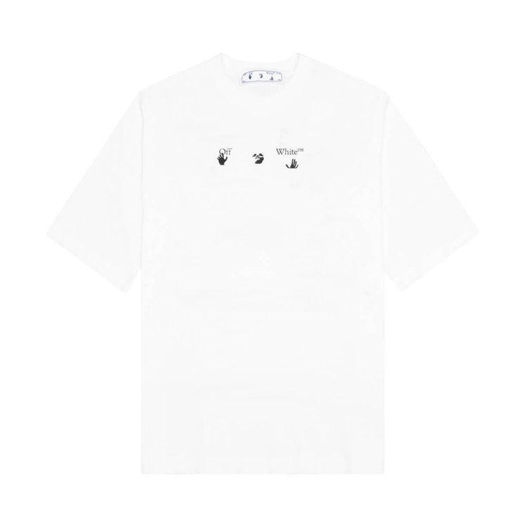 Футболка Off-White Paint Splat Arrow Skate Tee 'White/Black', белый - фото