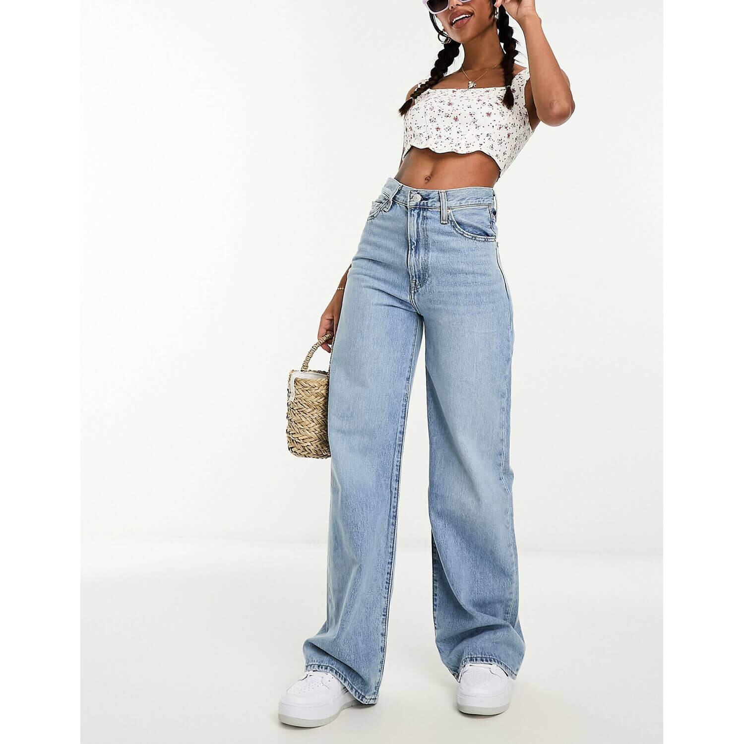 

Джинсы Levi's Ribcage Wide Leg, светло-синий