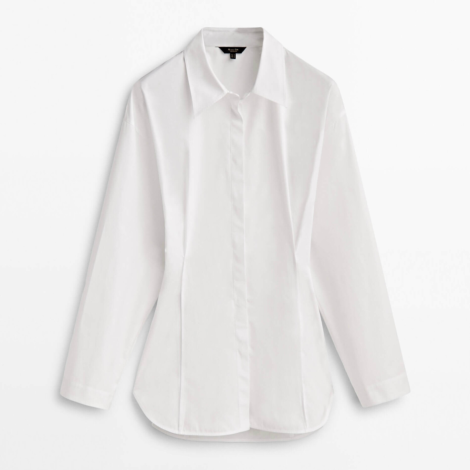 

Рубашка Massimo Dutti Darted Poplin, белый