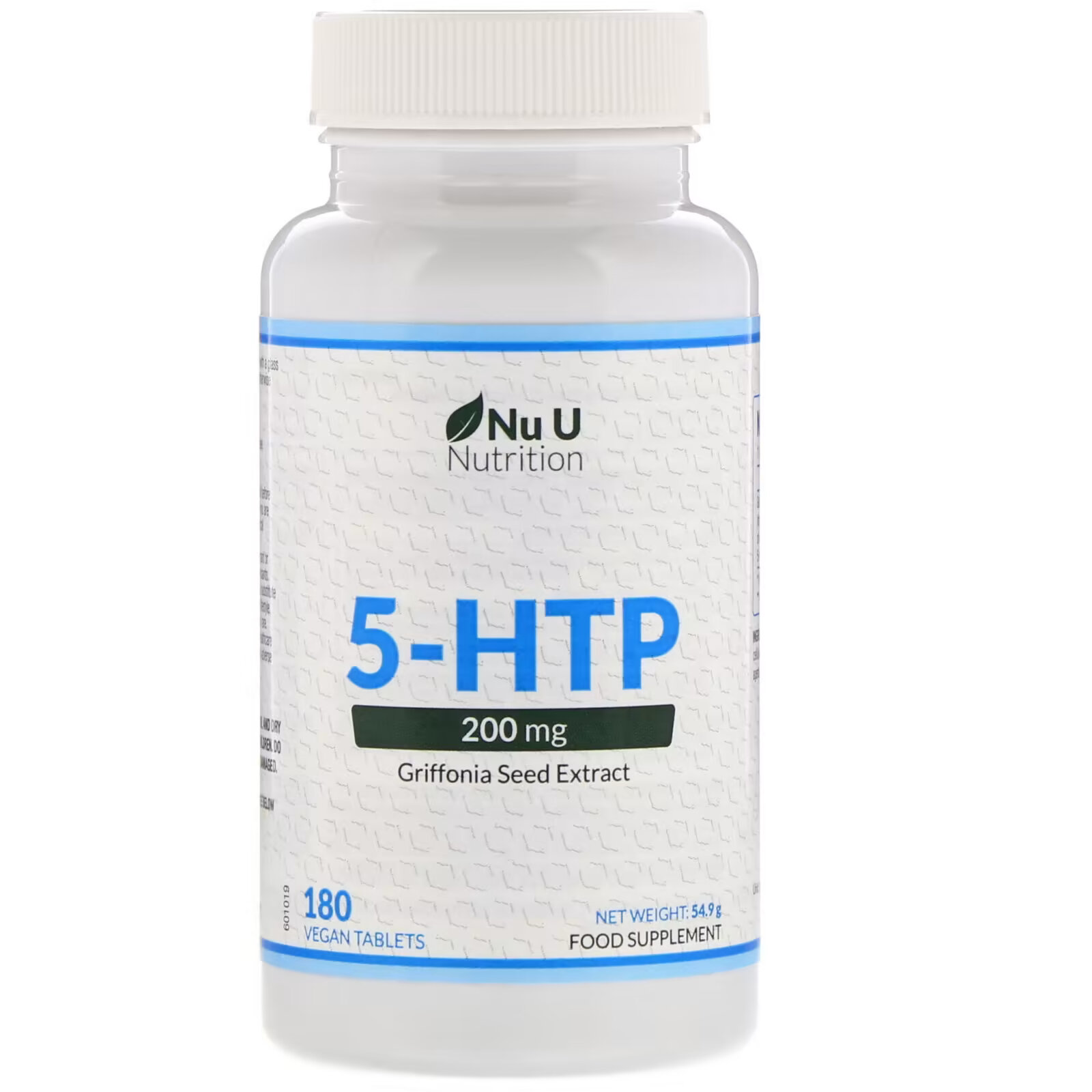 Nu U Nutrition, 5-гидрокситриптофан, 200 мг, 180 растительных таблеток nature s way 5 гидрокситриптофан 30 таблеток