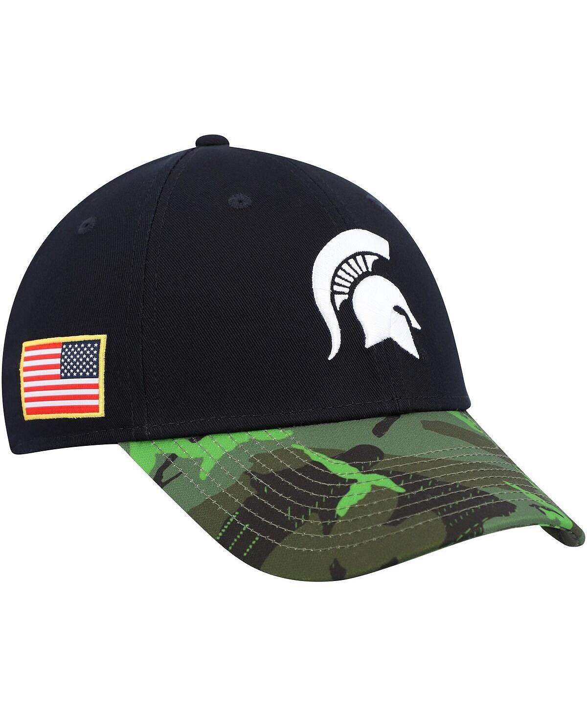 

Мужская черная камуфляжная регулируемая кепка Legacy91 Michigan State Spartans Veterans Day 2Tone Nike