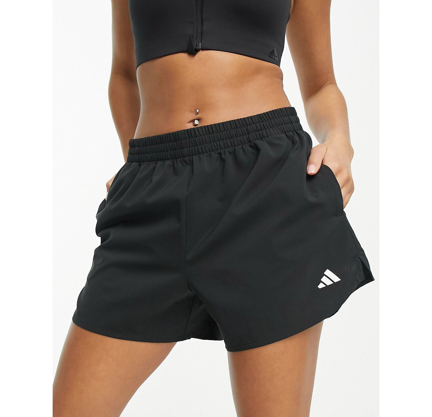 

Черные шорты с логотипом adidas Training mini 3 Bar adidas performance