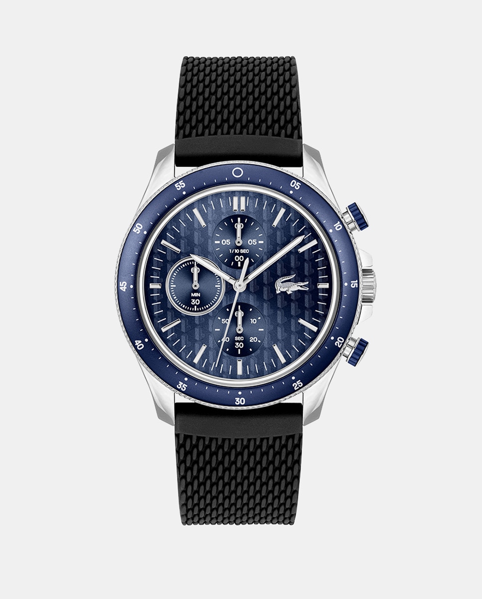 Neoheritage 2011252 черные силиконовые мужские часы с хронографом Lacoste, черный