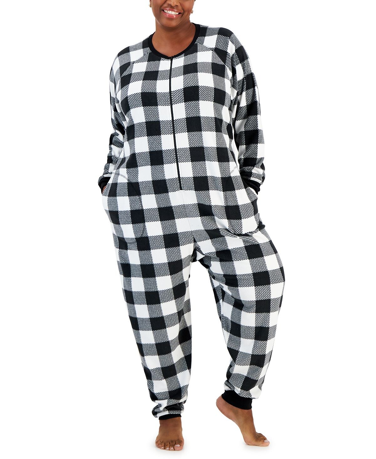 

Сплошная пижама в клетку больших размеров Family Pajamas