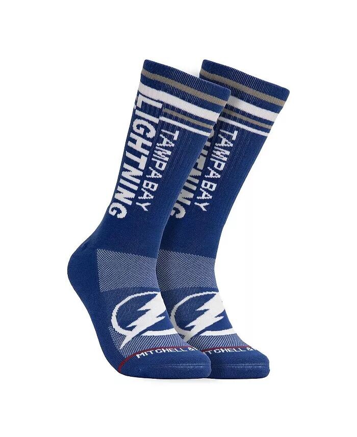 

Мужские синие носки Tampa Bay Lightning Power Play Crew Mitchell & Ness, синий