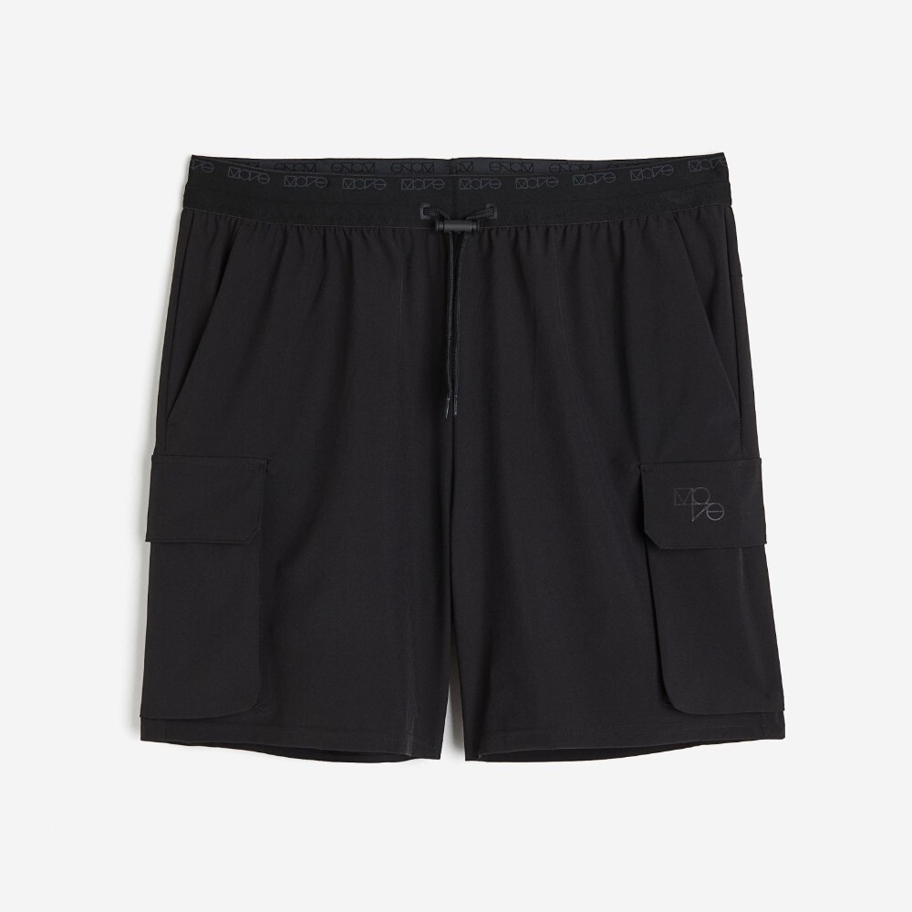 

Шорты спортивные H&M DryMove Cargo, черный