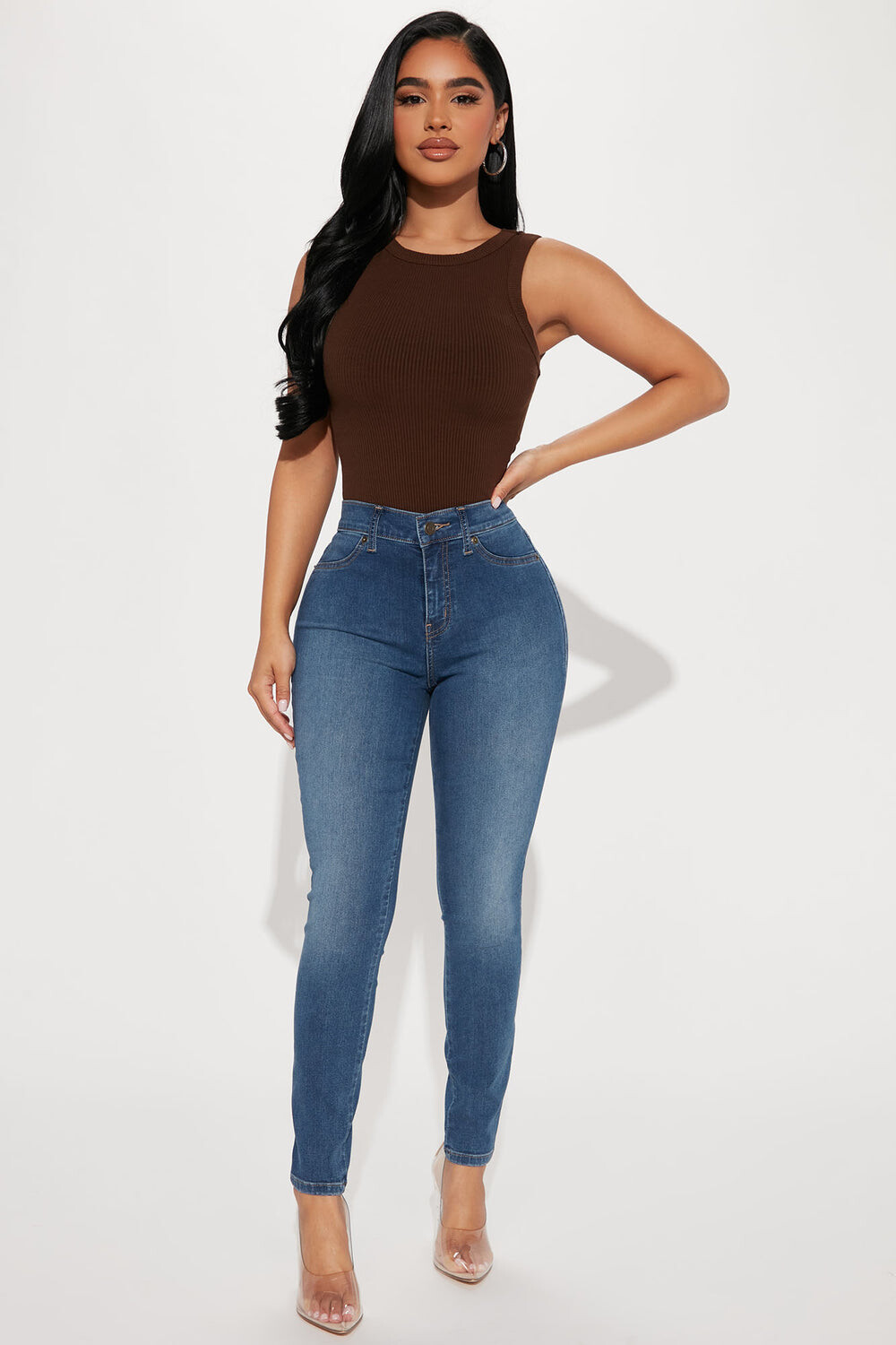 

Джинсы скинни Fashion Nova FNF8180MRP, синий