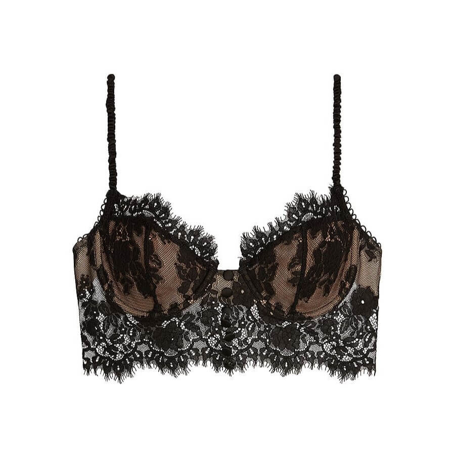 

Кружевной бюстгальтер на косточках For Love & Lemons Faye, черный