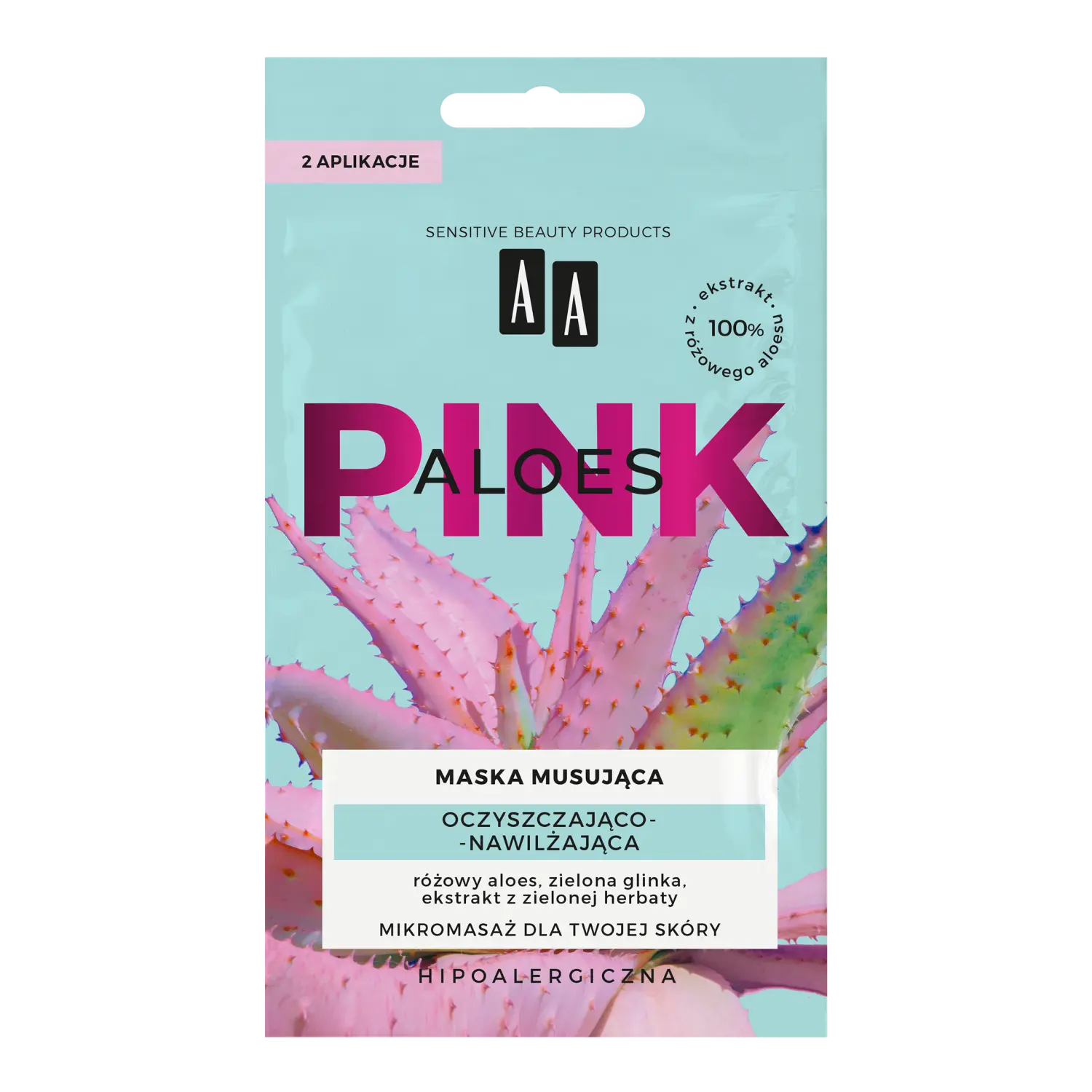 

AA Aloes Pink очищающая маска для лица, 2x4 мл