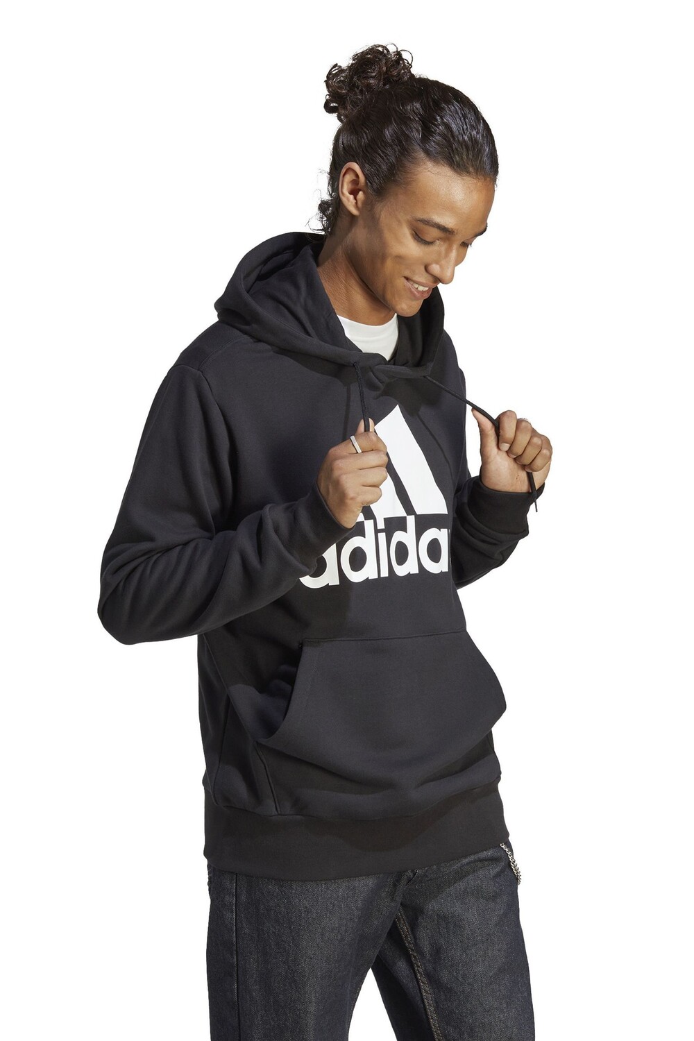 

Худи Sportswear Essentials из махровой ткани с большим логотипом adidas, черный