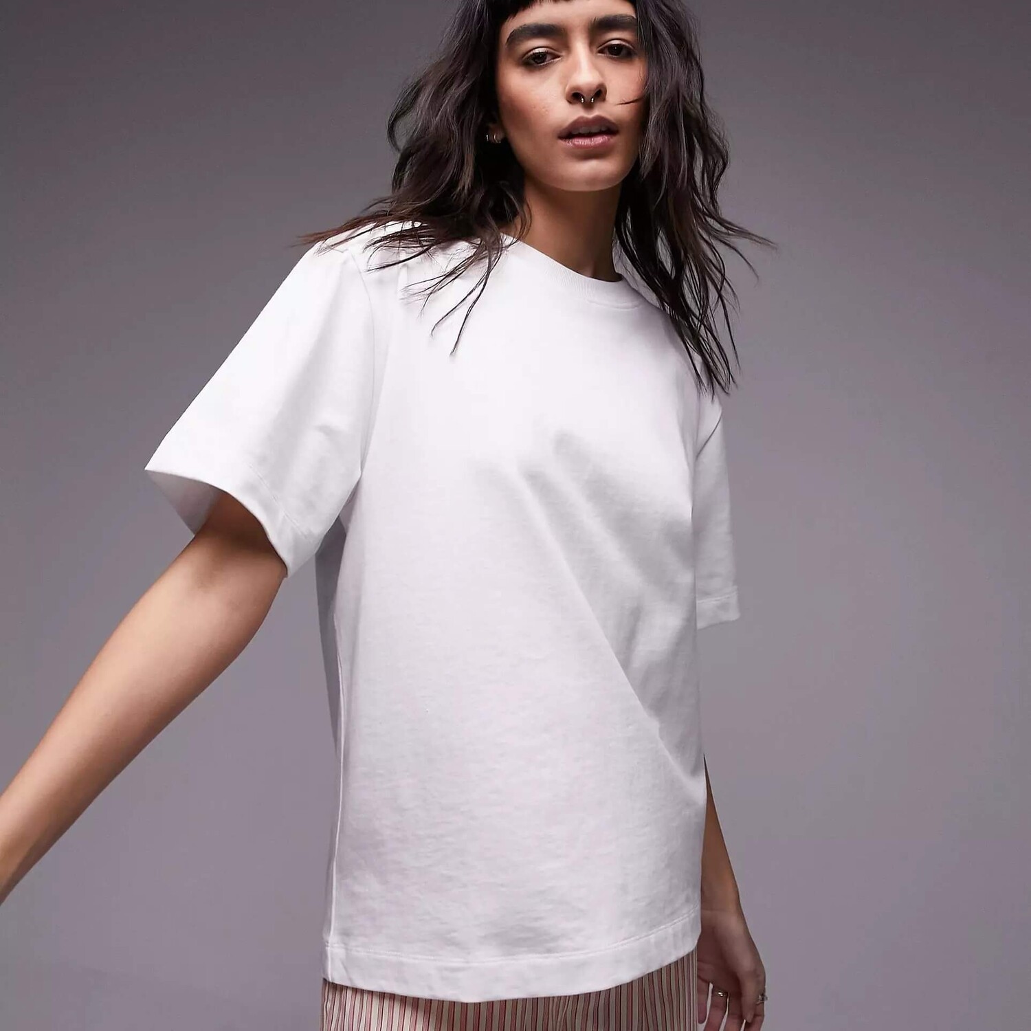 

Футболка Topshop Premium Basic Short Sleeves, белый