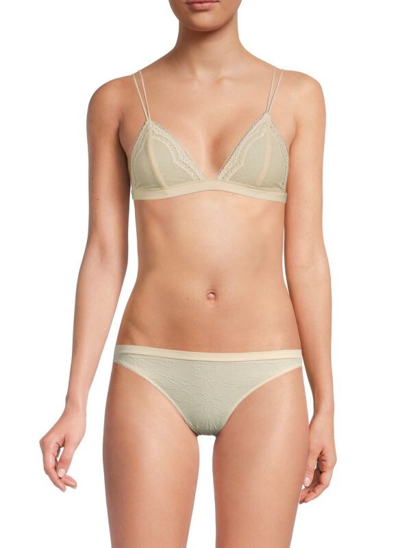 

Набор из 3 кружевных бюстгальтеров с ресничками Honeydew Intimates Green pink