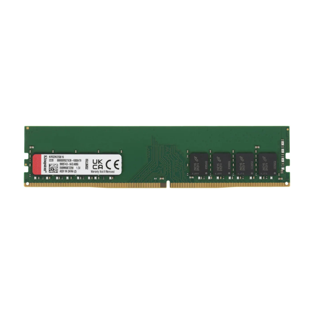 Оперативная память Kingston ValueRAM, 16 Гб DDR4 (1x16 Гб), 3200 МГц, KVR32N22S8/16, зеленый карта расширения riser 1x16 1x16 gpu 2288hv5 huawei