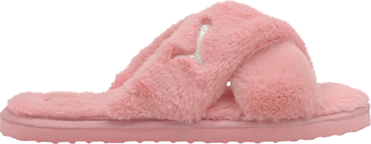 Сандалии Puma Wmns Fluff X Strap Slide Lotus, розовый куртка zara faux fur черный
