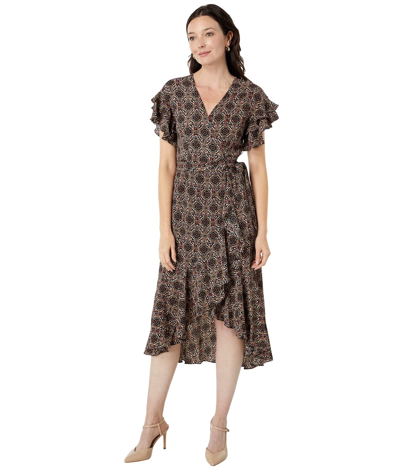 

Платье Max Studio, Short Sleeve Woven Wrap Dress