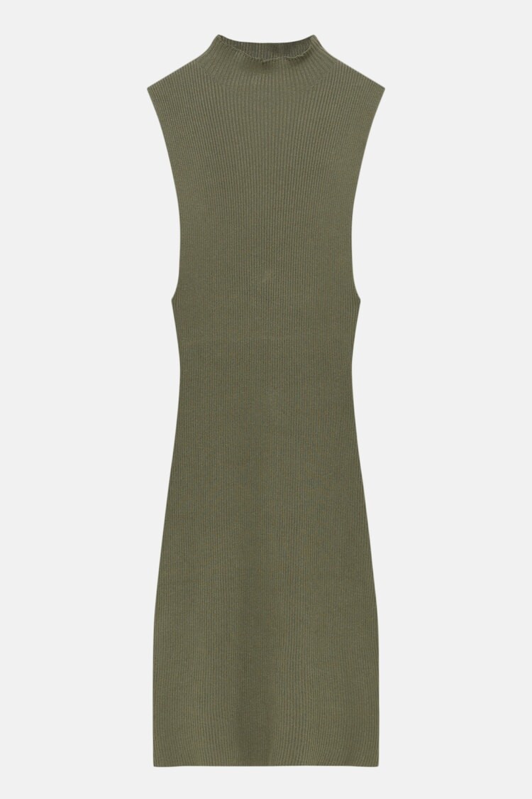 

Платье Pull&Bear Short Ribbed, хаки