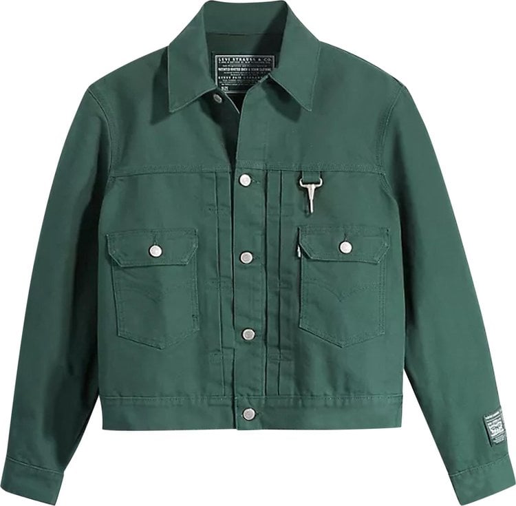 Куртка Levi's x Reese Cooper Type II Trucker Jacket 'Forest Green', зеленый - фото