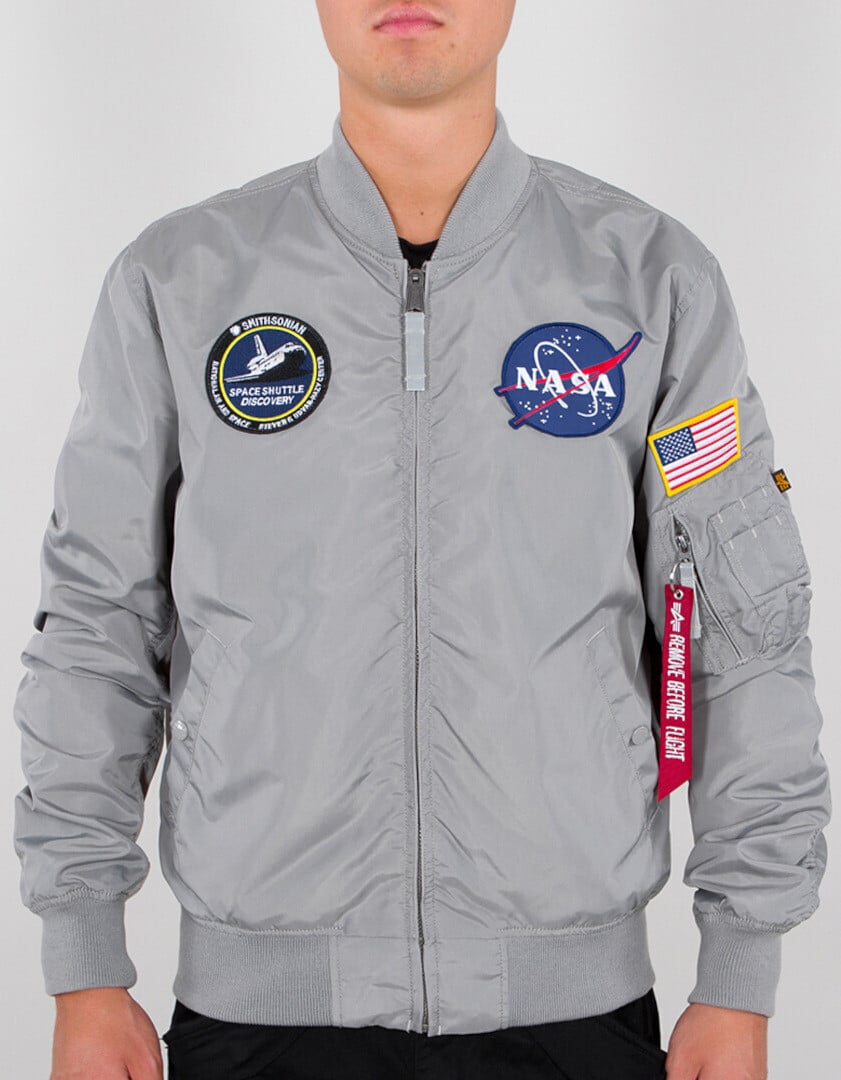 

Куртка Alpha Industries MA-1 TT NASA Reversible II, серебристая