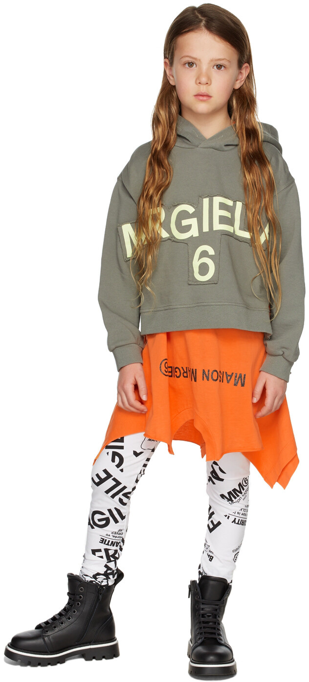 

Детская серая толстовка с логотипом MM6 Maison Margiela